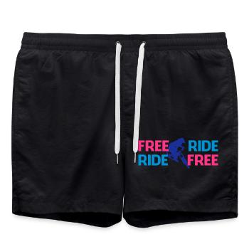 Freeride biker - Short de bain - noir - Devant - AI Model Male 185 light (185cm)