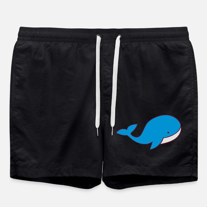 whales - Swim Trunks - black