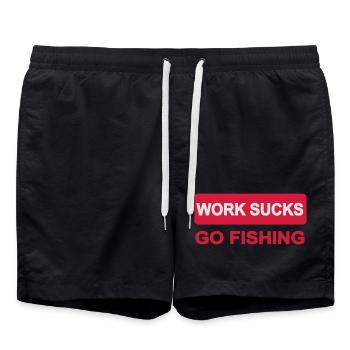 angeln - Badeshorts - Schwarz - Vorne - AI Model Male 185 light (185cm)