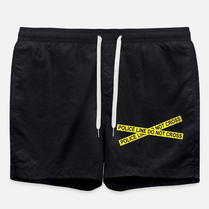 6061912 121806760 policeline - Short de bain - noir