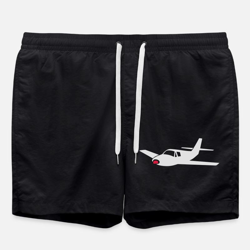 petit avion (couleur personnalisable!) - Short de bain - noir