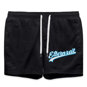 Elternzeit | Auszeit | Erziehungsurlaub - Swim Trunks - black - Front - AI Model Male 185 light (185cm)