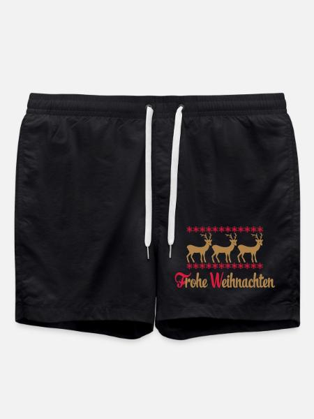 Weihnachten - Badeshorts - Schwarz