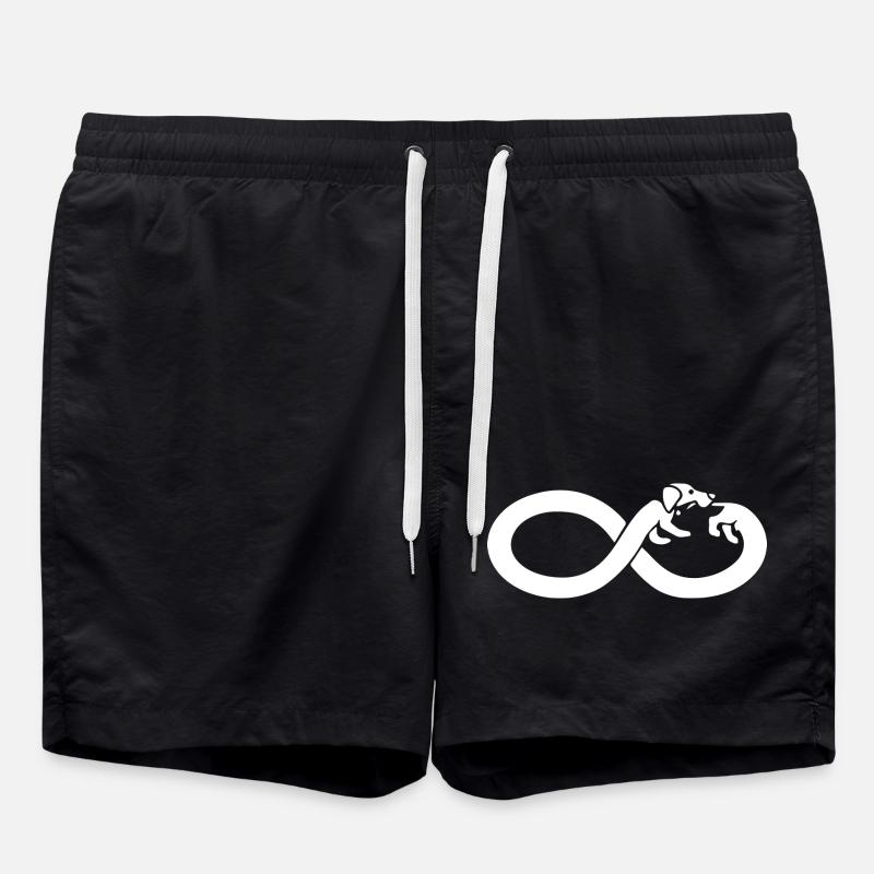 Dackel-Unendlichkeit - Badeshorts - Schwarz