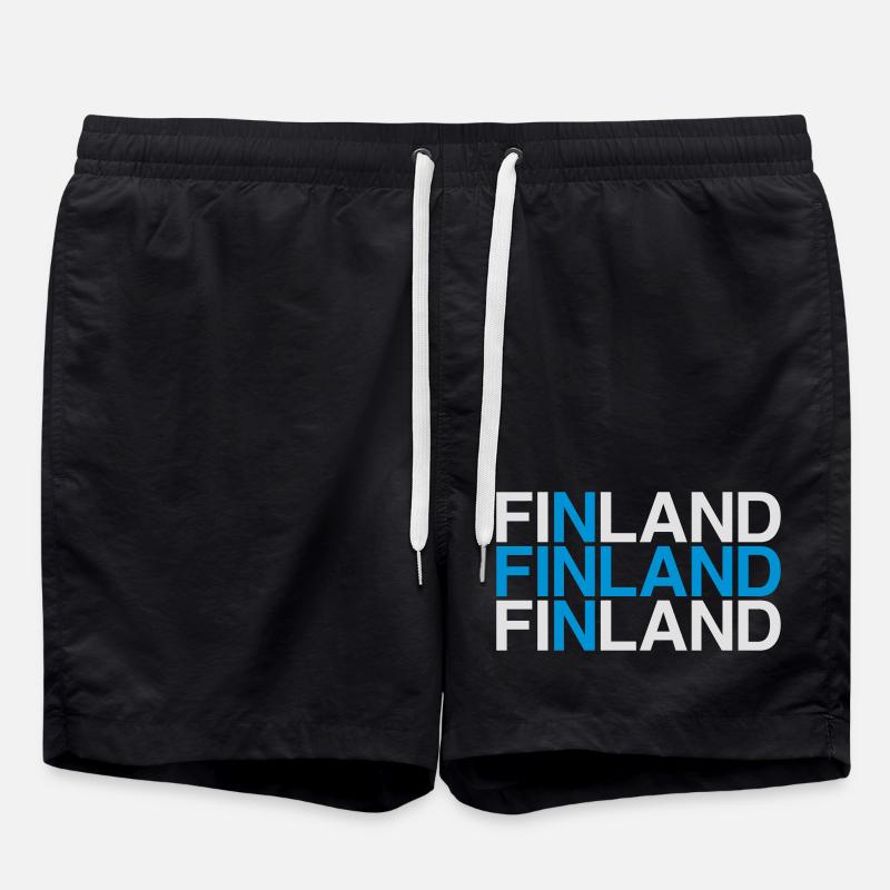 Drapeau de la FINLANDE - Short de bain - noir