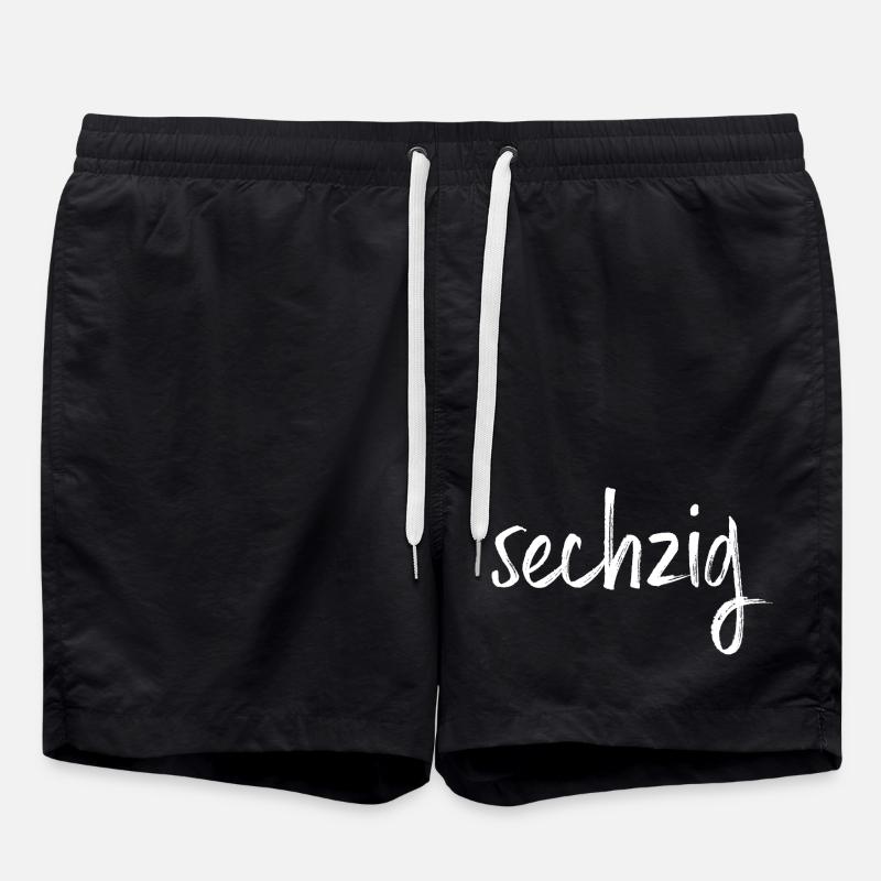 60 sechzig 60. Geburtstag Geschenk - Badeshorts - Schwarz