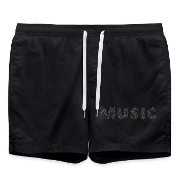 musique - Short de bain - noir - Devant - AI Model Male 185 light (185cm)
