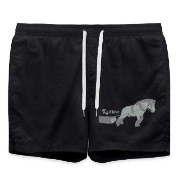 kaltblutzieht - Badeshorts - Schwarz - Vorne - AI Model Male 185 light (185cm)