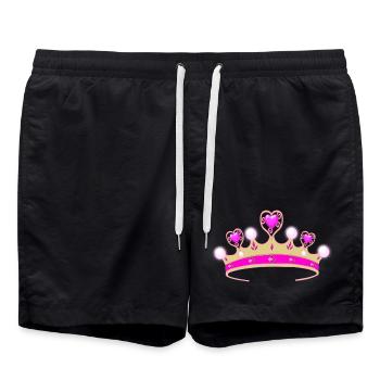 Tu es la princesse! - Short de bain - noir - Devant - AI Model Male 185 light (185cm)