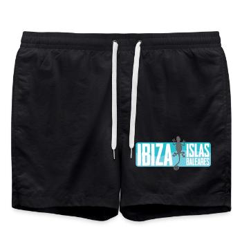 Conception vectorielle de l’île d’Ibiza - Short de bain - noir - Devant - AI Model Male 185 light (185cm)