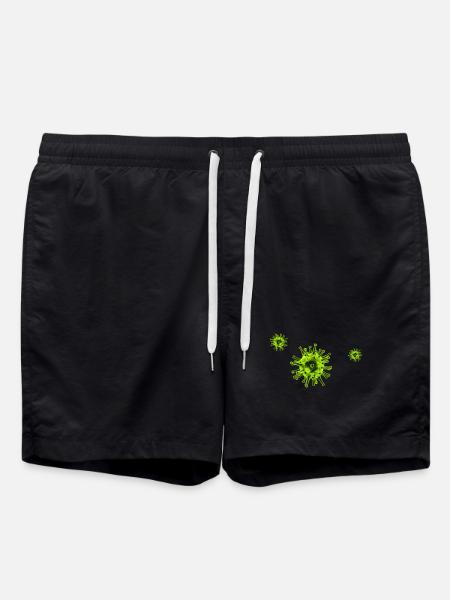 NeonVirus Pattern - Swim Trunks - black