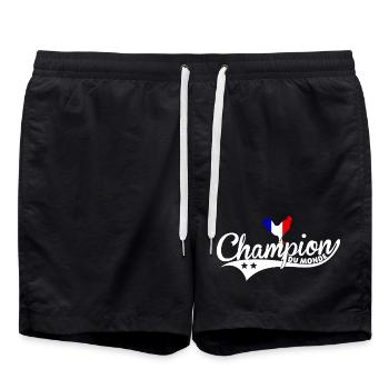 Champion du monde - Short de bain - noir - Devant - AI Model Male 185 light (185cm)