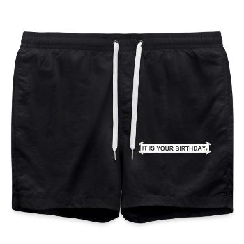 Du hast Geburtstag. - Badeshorts - Schwarz - Vorne - AI Model Male 185 light (185cm)
