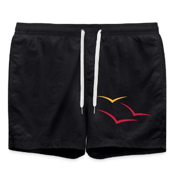 Mouettes - Short de bain - noir - Devant - AI Model Male 185 light (185cm)