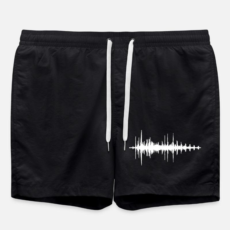 Audio Engineer Herzschlag-Hemd - Badeshorts - Schwarz