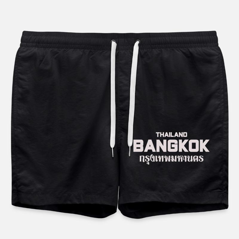 Bangkok Großbuchstaben Stadtbild - Badeshorts - Schwarz
