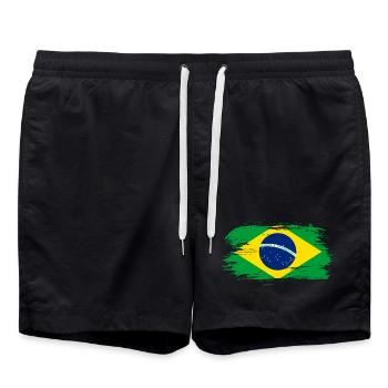 Brésil drapeau / cadeau Amérique du Sud Brazil - Short de bain - noir - Devant - AI Model Male 185 light (185cm)