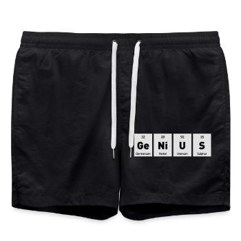 Genius Nerd Geek - Short de bain - noir - Devant - AI Model Male 185 light (185cm)