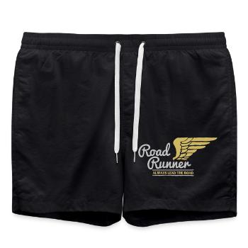 Photo de motard - Short de bain - noir - Devant - AI Model Male 185 light (185cm)
