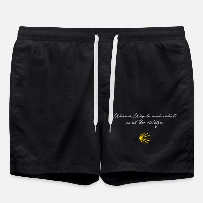 Der Weg - Jakobsweg Camino - Badeshorts - Schwarz