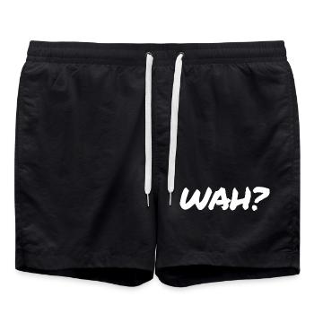 WAH? Cadeau de la mer du Nord bas-allemande, nord-allemande - Short de bain - noir - Devant - AI Model Male 185 light (185cm)