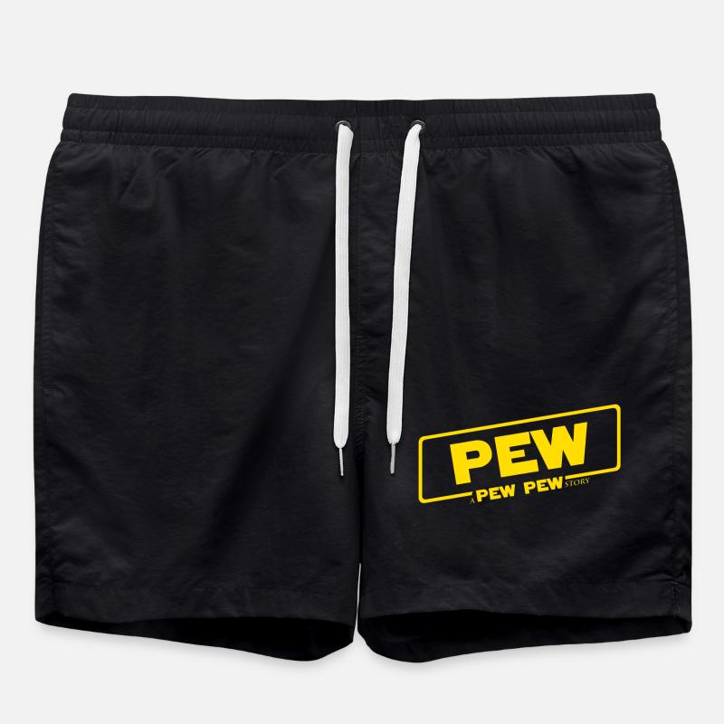 A Pew Pew Story - Swim Trunks - black