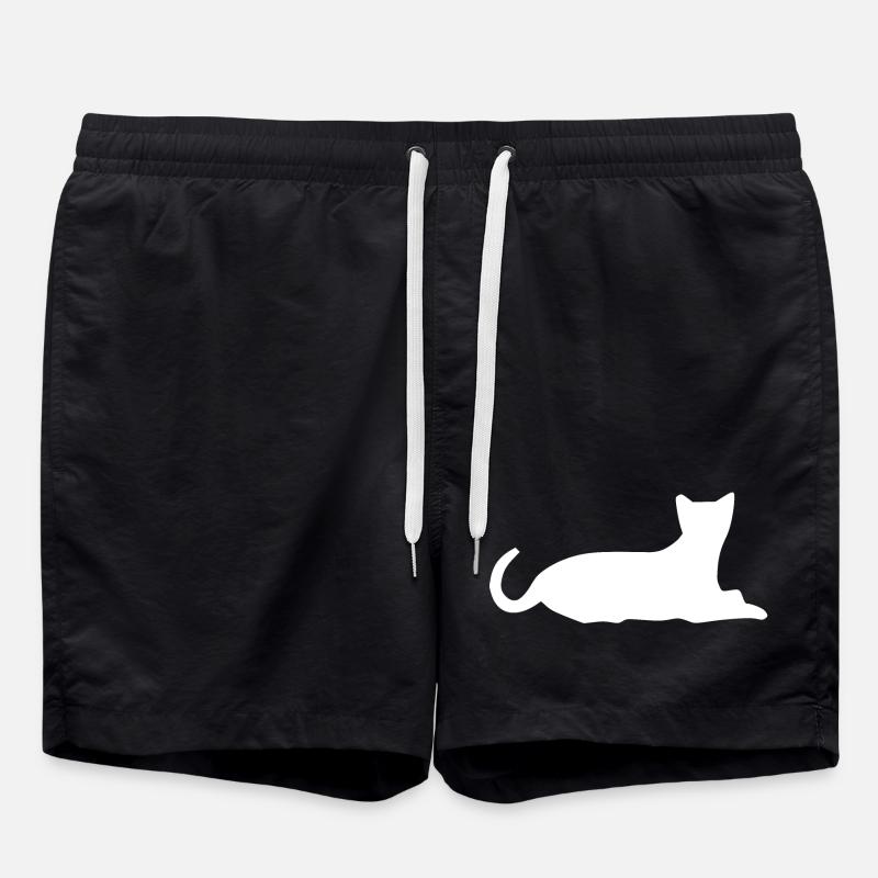 Katze Katze Katze Katze Katze Katze - Badeshorts - Schwarz
