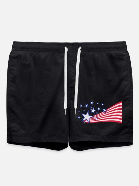 USA drapeau - Short de bain - noir
