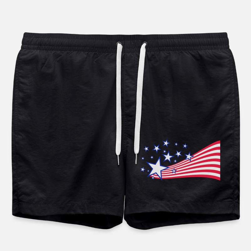 USA drapeau - Short de bain - noir