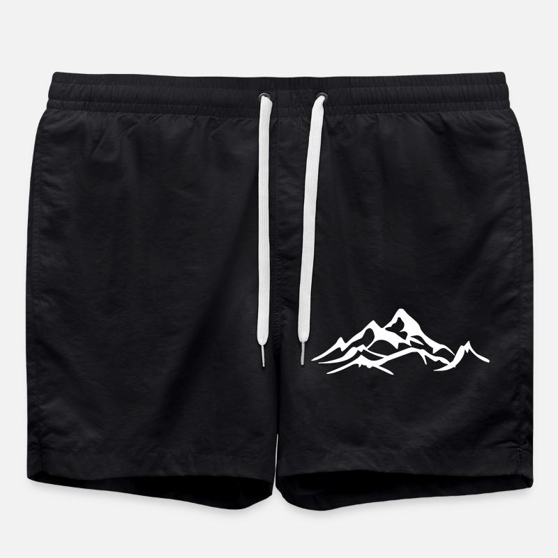 Mountains - Swim Trunks - black