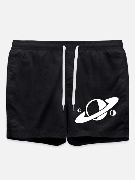 Saturne et ses lunes - Short de bain - noir