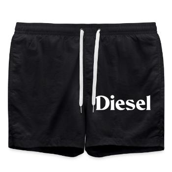 Diesel Schriftzug - Badeshorts - Schwarz - Vorne - AI Model Male 185 light (185cm)