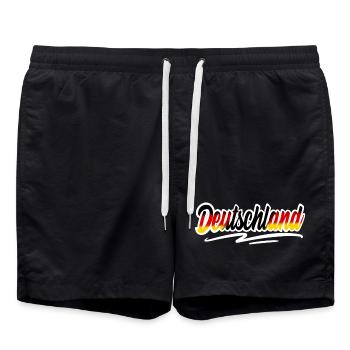 Deutschland - Badeshorts - Schwarz - Vorne - AI Model Male 185 light (185cm)