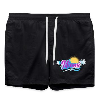 Miami - Short de bain - noir - Devant - AI Model Male 185 light (185cm)