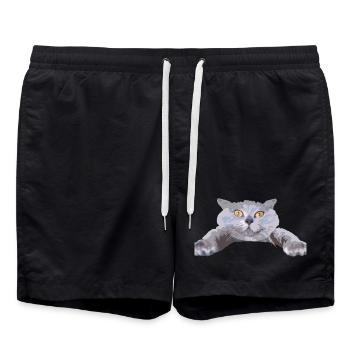 Cat - - Swim Trunks - black - Front - AI Model Male 185 light (185cm)