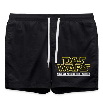 Abschluss Das Wars Möge der Abschluss mit mir sein - Badeshorts - Schwarz - Vorne - AI Model Male 185 light (185cm)