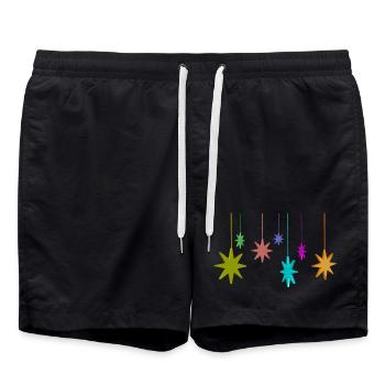 étoile de Noël - Short de bain - noir - Devant - AI Model Male 185 light (185cm)