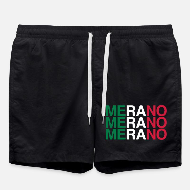 MERANO Italien Italie Flag Italia - Short de bain - noir