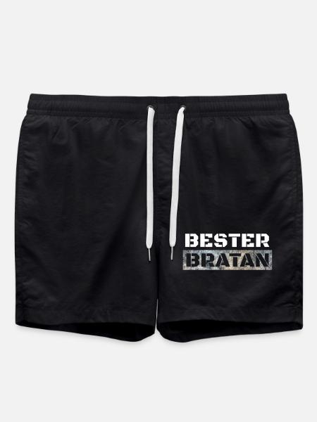 Bester Bratan Bruder Kumpel Digga - Badeshorts - Schwarz