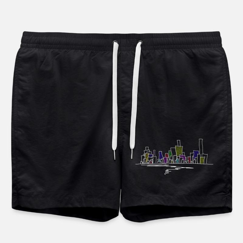 skyline - Short de bain - noir