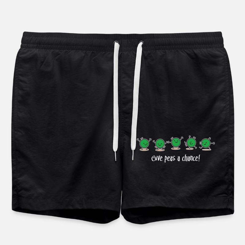 Give Peas a Chance! (dark) - Short de bain - noir