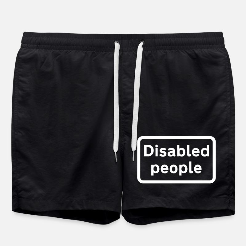 Behinderte Menschen - Badeshorts - Schwarz