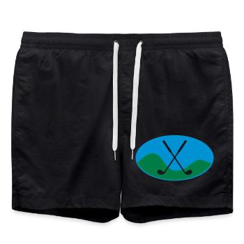 golf - Badeshorts - Schwarz - Vorne - AI Model Male 185 light (185cm)