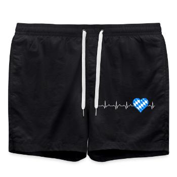 HERZSCHLOG BAYERN - Badeshorts - Schwarz - Vorne - AI Model Male 185 light (185cm)