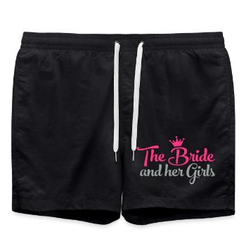 braut - Badeshorts - Schwarz - Vorne - AI Model Male 185 light (185cm)