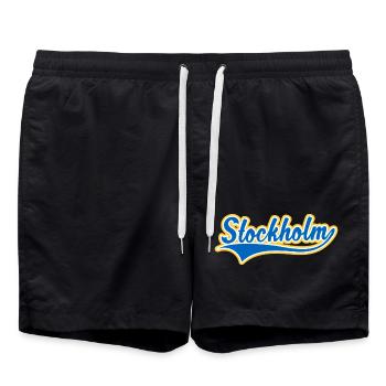 Stockholm Swoosh - Short de bain - noir - Devant - AI Model Male 185 light (185cm)