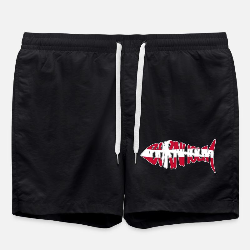 Bornholm Fish - Design - Swim Trunks - black