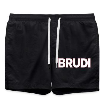Brudi - Badeshorts - Schwarz - Vorne - AI Model Male 185 light (185cm)