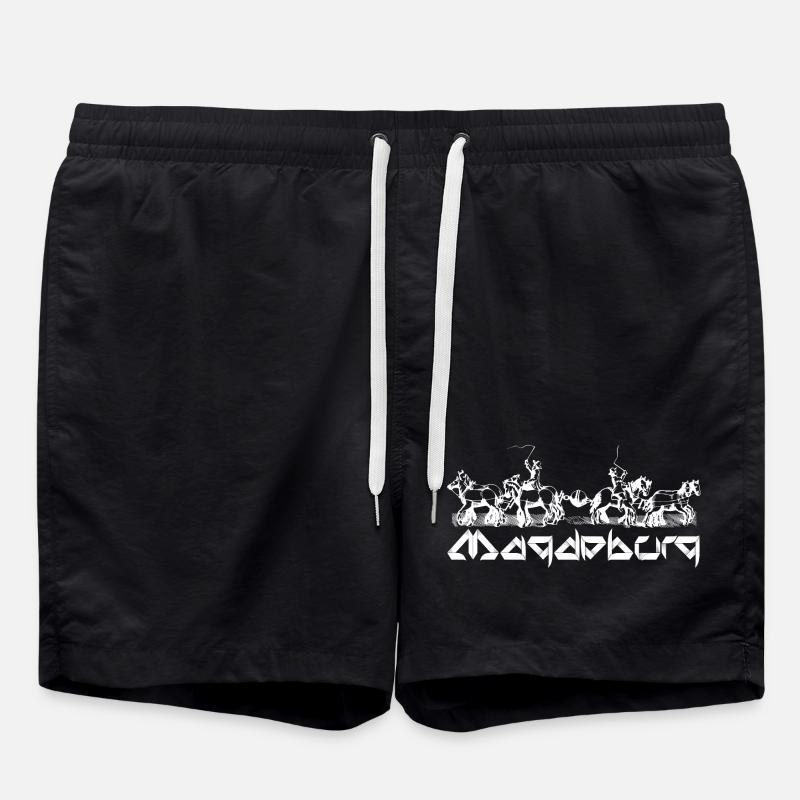 Magdeburg - Guericke Halbkugel Experiment - Badeshorts - Schwarz
