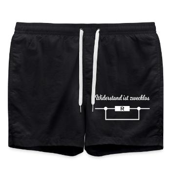 Widerstand ist zwecklos Schaltkreis - Badeshorts - Schwarz - Vorne - AI Model Male 185 light (185cm)